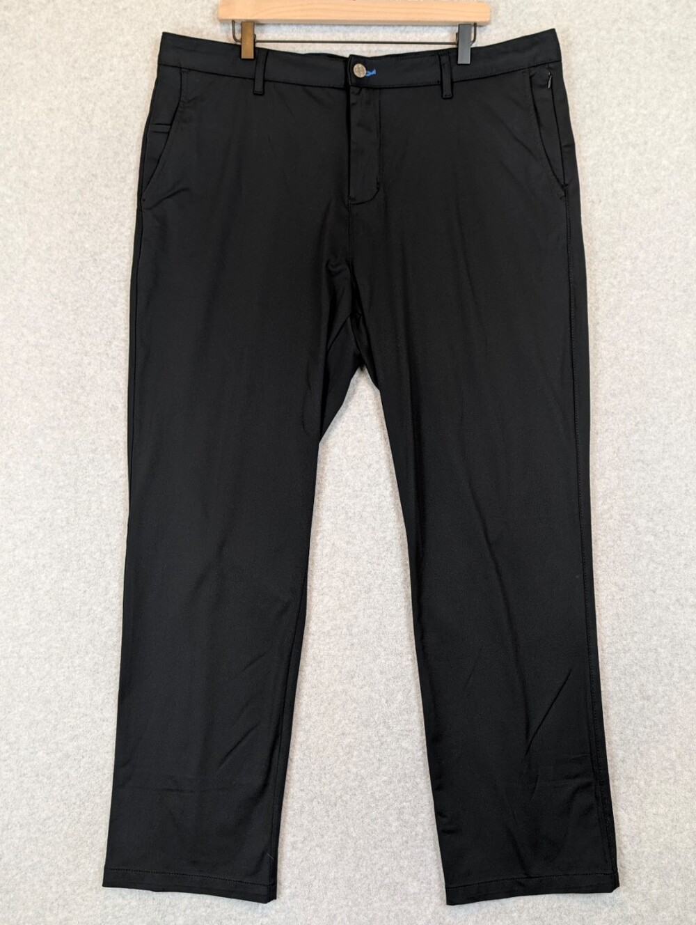 Twillory Performance Pants Men's 40X32 Black Stretch Chino Flat Front